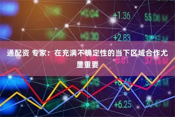 通配资 专家：在充满不确定性的当下区域合作尤显重要