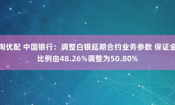 淘优配 中国银行：调整白银延期合约业务参数 保证金比例由48.26%调整为50.80%